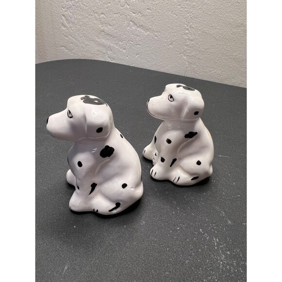 Ceramic Dalmatian Dog Salt & Pepper Shakers VTG Collectible Gift Kitchen Decor - Picture 7 of 11